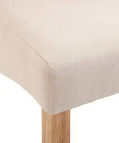 vidaXL Dining Chairs 4 pcs Cream Fabric