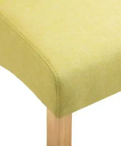 vidaXL Dining Chairs 2 pcs Green Fabric