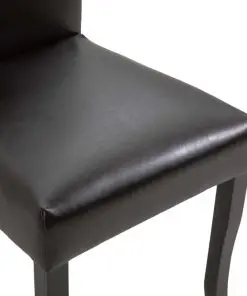 vidaXL Dining Chairs 2 pcs Dark Brown Faux Leather