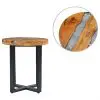 vidaXL Coffee Table 40×45 cm Solid Teak Wood and Polyresin