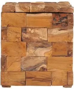 vidaXL Storage Stool Solid Teak Wood