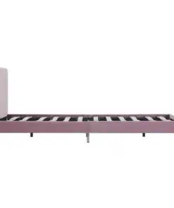 vidaXL Bed Frame Pink Fabric Double