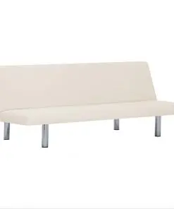 vidaXL Sofa Bed Cream Polyester