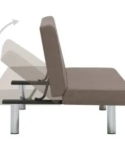 vidaXL Sofa Bed Taupe Polyester