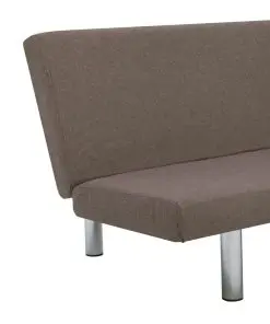 vidaXL Sofa Bed Taupe Polyester