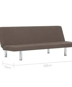 vidaXL Sofa Bed Taupe Polyester