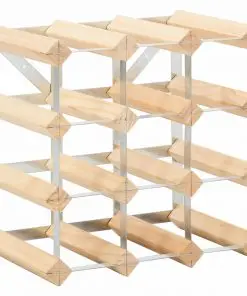 vidaXL Wine Rack for 12 Bottles Solid Pinewood