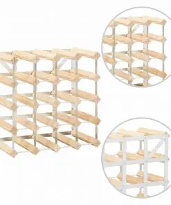 vidaXL Wine Rack for 20 Bottles Solid Pinewood