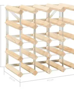 vidaXL Wine Rack for 20 Bottles Solid Pinewood