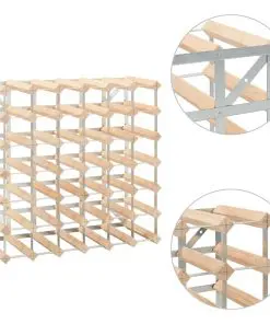 vidaXL Wine Rack for 42 Bottles Solid Pinewood