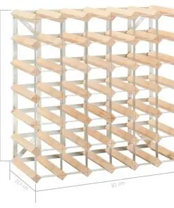 vidaXL Wine Rack for 42 Bottles Solid Pinewood