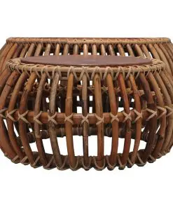 vidaXL Coffee Tables 2 pcs Natural Rattan