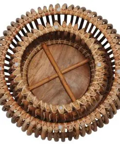 vidaXL Coffee Tables 2 pcs Natural Rattan