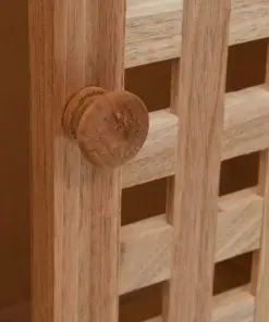 vidaXL Sink Cabinet with Mirror Solid Walnut Wood