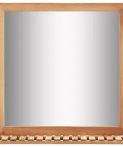 vidaXL Sink Cabinet with Mirror Solid Walnut Wood