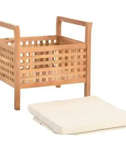 vidaXL Storage Bench 49x48x49 cm Solid Walnut Wood