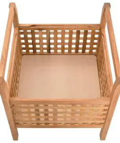 vidaXL Storage Bench 49x48x49 cm Solid Walnut Wood