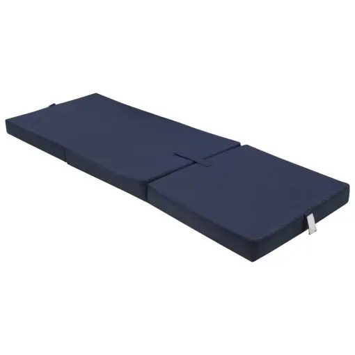 vidaXL Trifold Foam Mattress Blue Fabric 70×190 cm