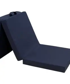 vidaXL Trifold Foam Mattress Blue Fabric 70×190 cm