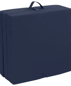 vidaXL Trifold Foam Mattress Blue Fabric 70×190 cm