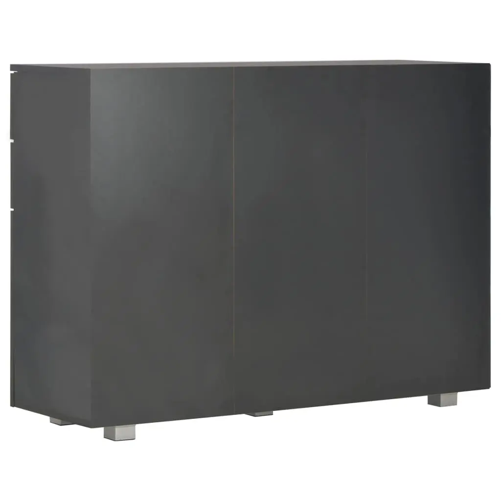 vidaXL Sideboard High Gloss Black 107x35x76 cm