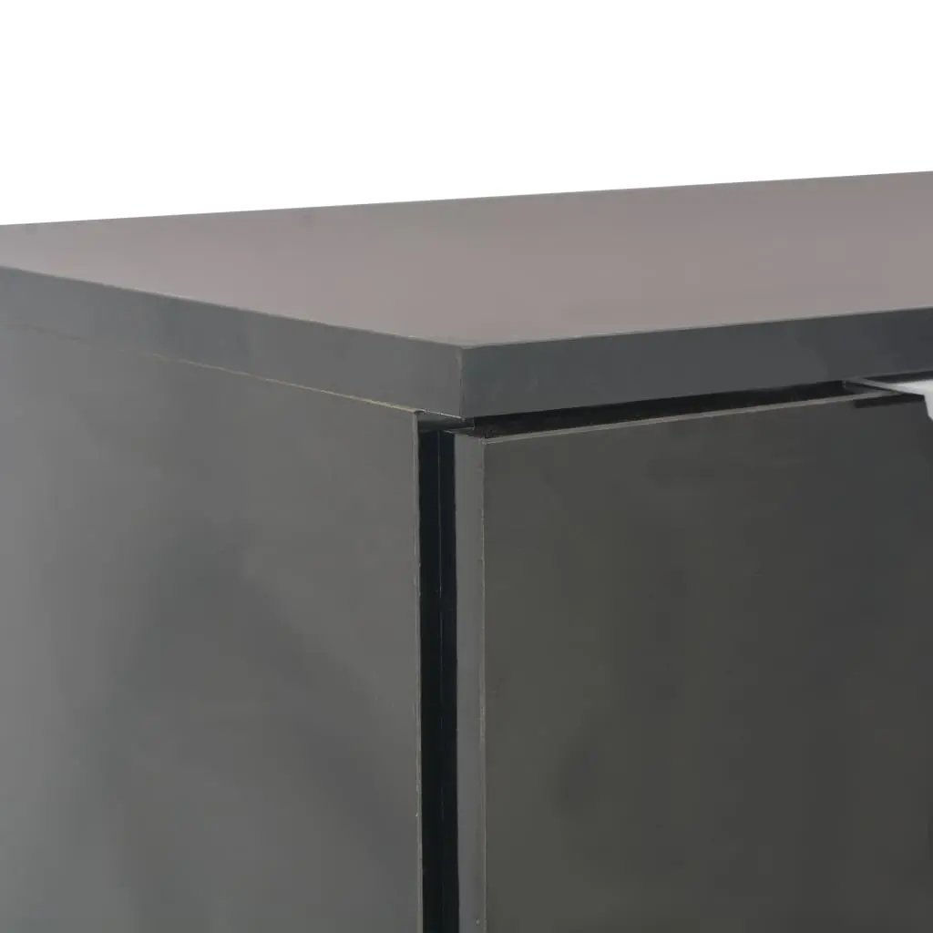 vidaXL Sideboard High Gloss Black 107x35x76 cm
