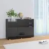 vidaXL Sideboard High Gloss Black 107x35x76 cm vidaXL Sideboard High Gloss Black 107x35x76 cm