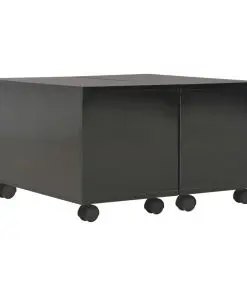 vidaXL Coffee Table High Gloss Black 60x60x35 cm Chipboard