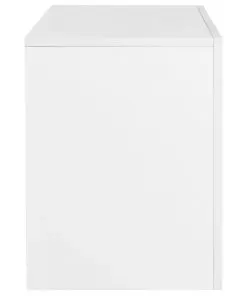 vidaXL TV Cabinet with LED Lights High Gloss White 130x35x45 cm