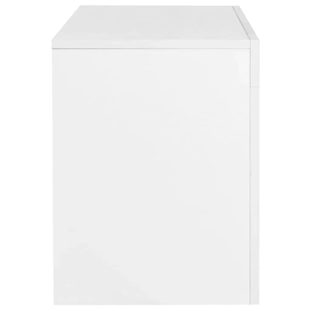 vidaXL TV Cabinet with LED Lights High Gloss White 130x35x45 cm