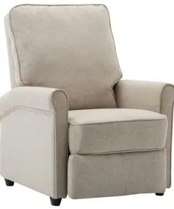 vidaXL TV Recliner Chair Cream Fabric