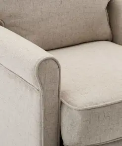 vidaXL TV Recliner Chair Cream Fabric