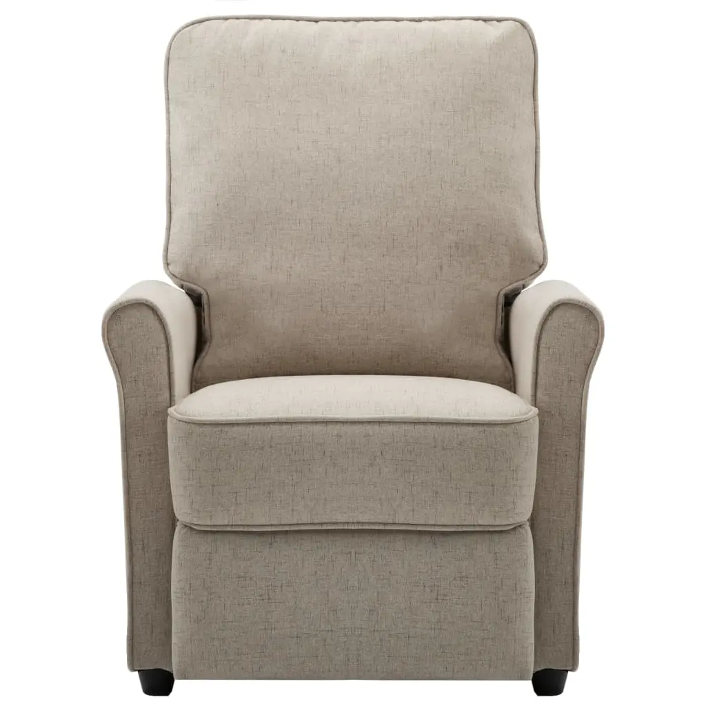 vidaXL TV Recliner Chair Cream Fabric