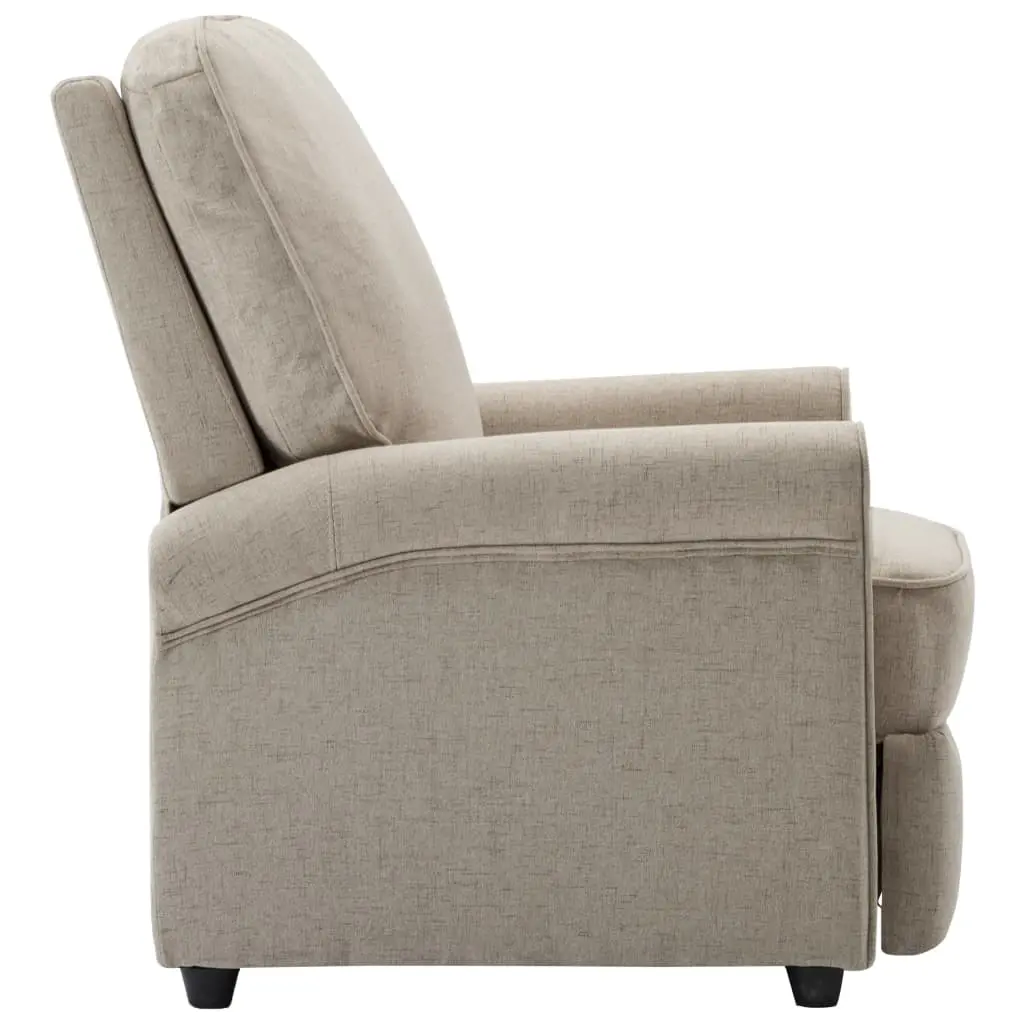 vidaXL TV Recliner Chair Cream Fabric
