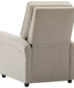 vidaXL TV Recliner Chair Cream Fabric