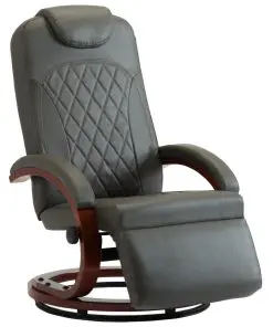 vidaXL TV Recliner Grey Faux Leather