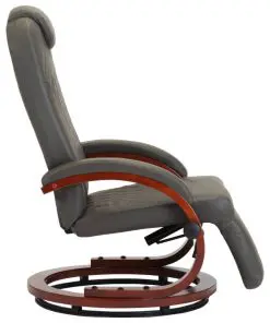 vidaXL TV Recliner Grey Faux Leather