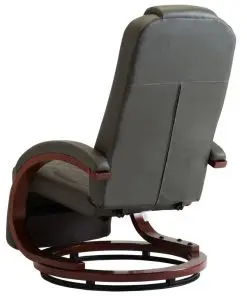 vidaXL TV Recliner Grey Faux Leather