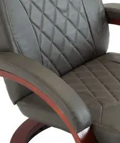 vidaXL TV Recliner Grey Faux Leather