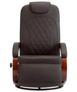vidaXL TV Recliner Brown Faux Leather