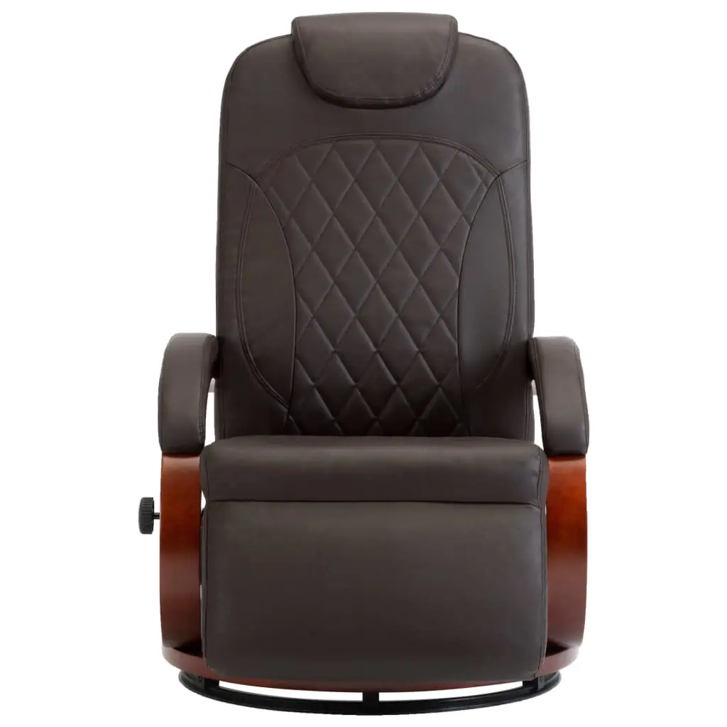 vidaXL TV Recliner Brown Faux Leather