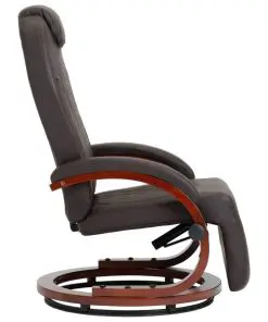 vidaXL TV Recliner Brown Faux Leather
