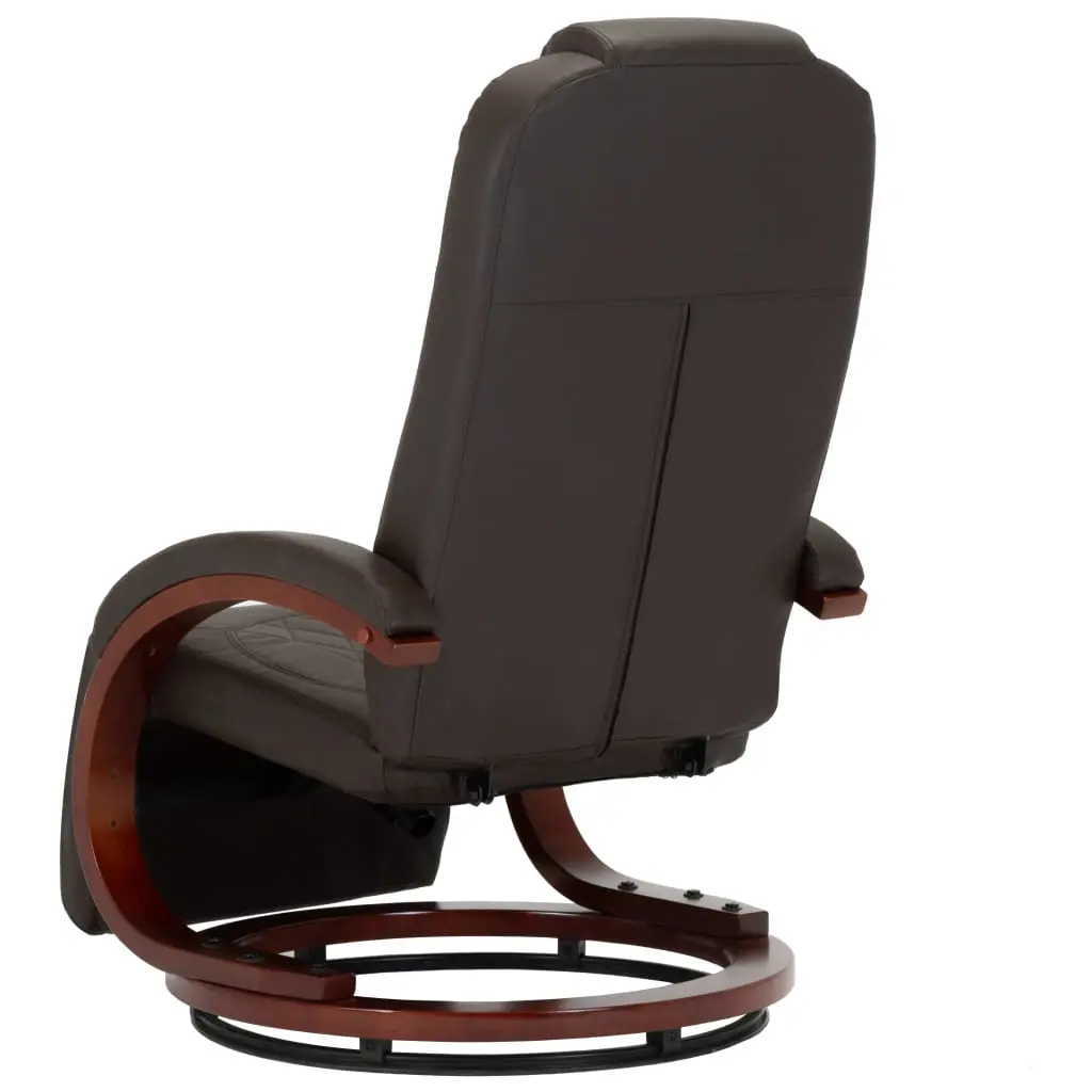 vidaXL TV Recliner Brown Faux Leather
