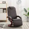 vidaXL TV Recliner Brown Faux Leather