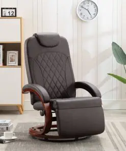 vidaXL TV Recliner Brown Faux Leather vidaXL TV Recliner Brown Faux Leather