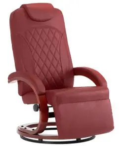 vidaXL TV Recliner Wine Red Faux Leather