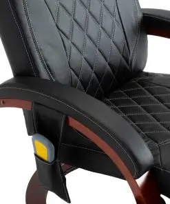 vidaXL TV Massage Recliner Black Faux Leather