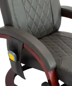 vidaXL TV Massage Recliner Grey Faux Leather