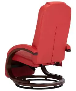 vidaXL TV Massage Recliner Red Faux Leather