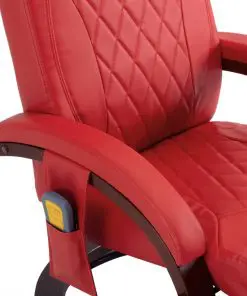 vidaXL TV Massage Recliner Red Faux Leather